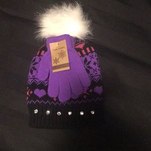 Youth hat & gloves set